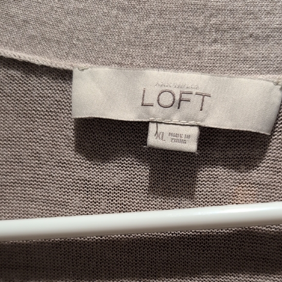 LOFT Tan and Yellow Striped Cardigan - Picture 2 of 8